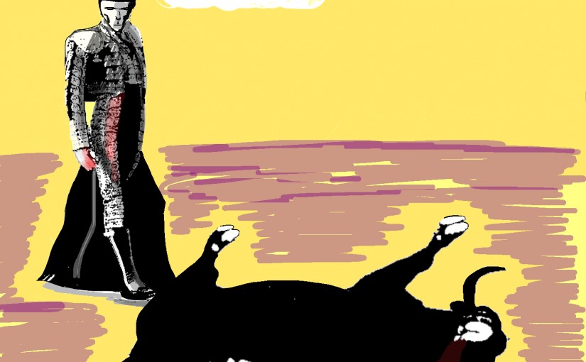 La «fiesta» con sangre entra