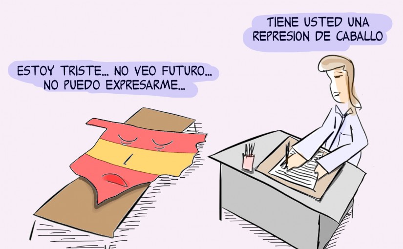 represión de caballo