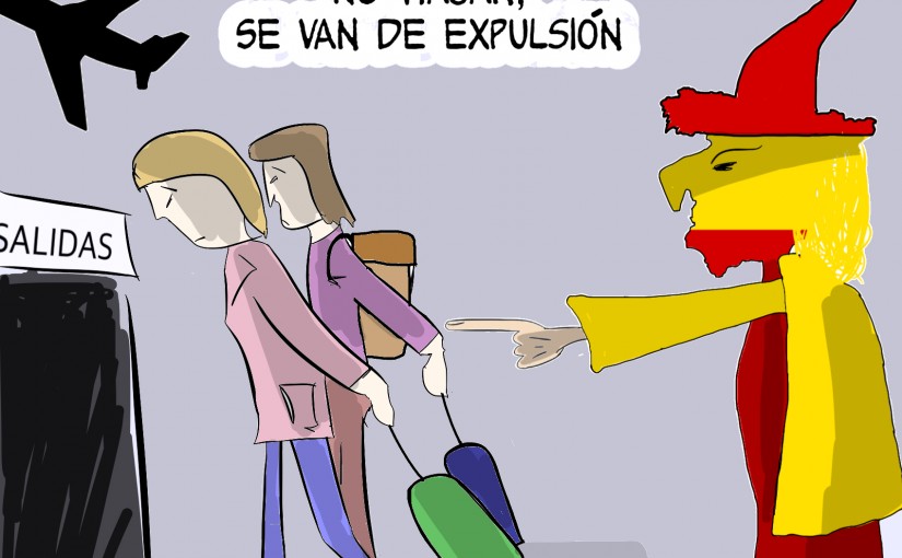 se van de expulsión