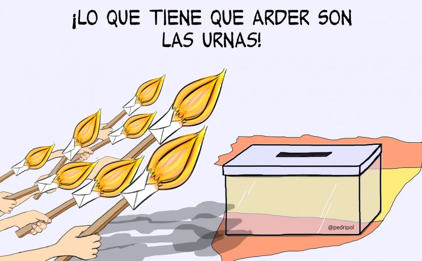 ¡Los montes no, las urnas!